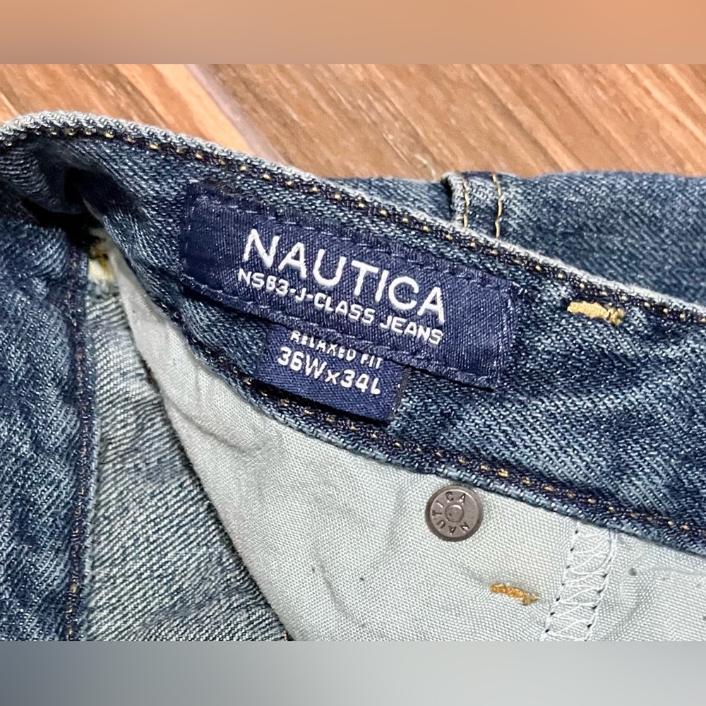 Nautica Men's Relaxed Fit Blue Jeans‎ - Picture 5 of 10